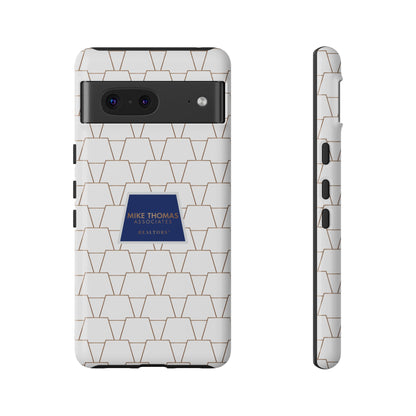 MTA Geometric White & Copper Pattern Phone Case - Tough Cases for Stylish Protection