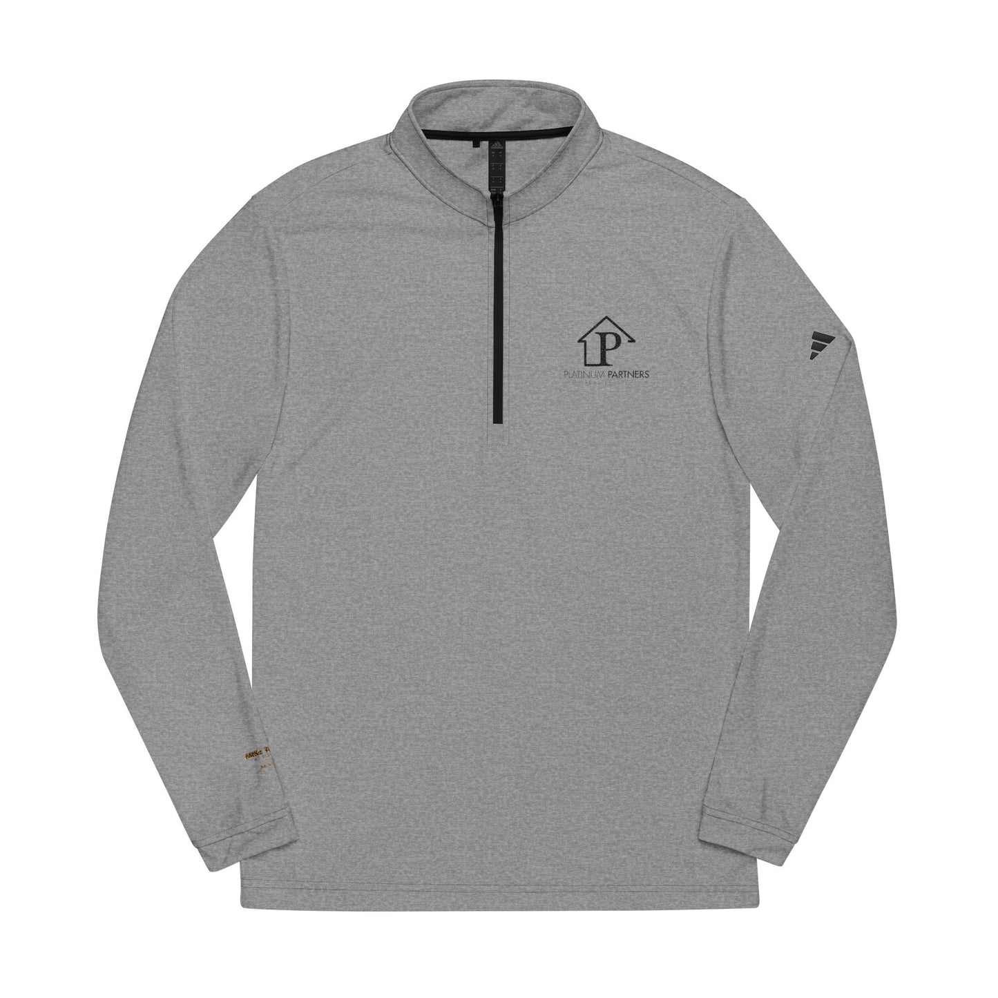 Custom Embroidered adidas® Quarter-Zip Pullover with Team Logos - Platinum Partners