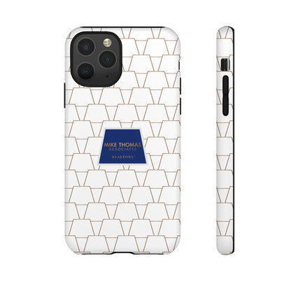 MTA Geometric White & Copper Pattern Phone Case - Tough Cases for Stylish Protection