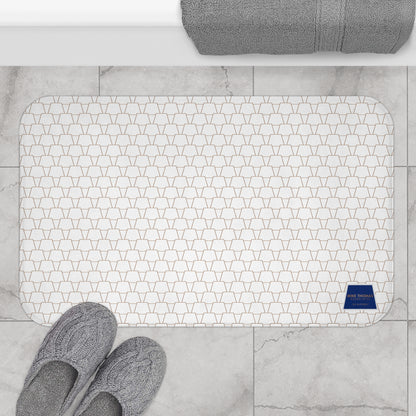 Elegant Geometric Bath Mat for Luxe Bathrooms, Chic Home Decor, Stylish Gift for Housewarming, Modern Geometry, Soft Bath Rug
