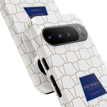 MTA Geometric White & Copper Pattern Phone Case - Tough Cases for Stylish Protection