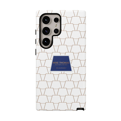 MTA Geometric White & Copper Pattern Phone Case - Tough Cases for Stylish Protection