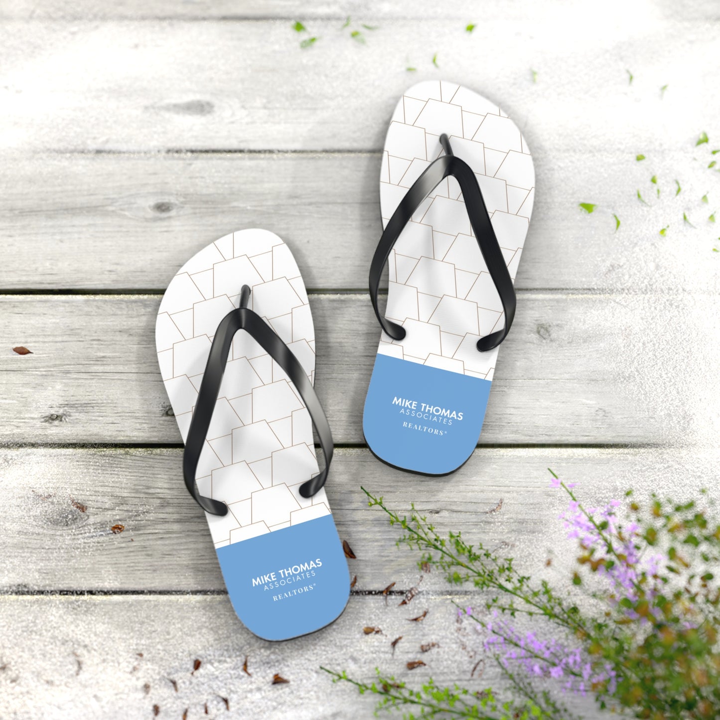 MTA Realtor Light Blue Flip Flops - Comfortable Summer Sandals