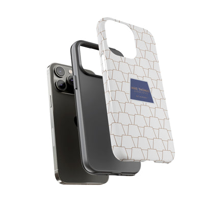 MTA Geometric White & Copper Pattern Phone Case - Tough Cases for Stylish Protection