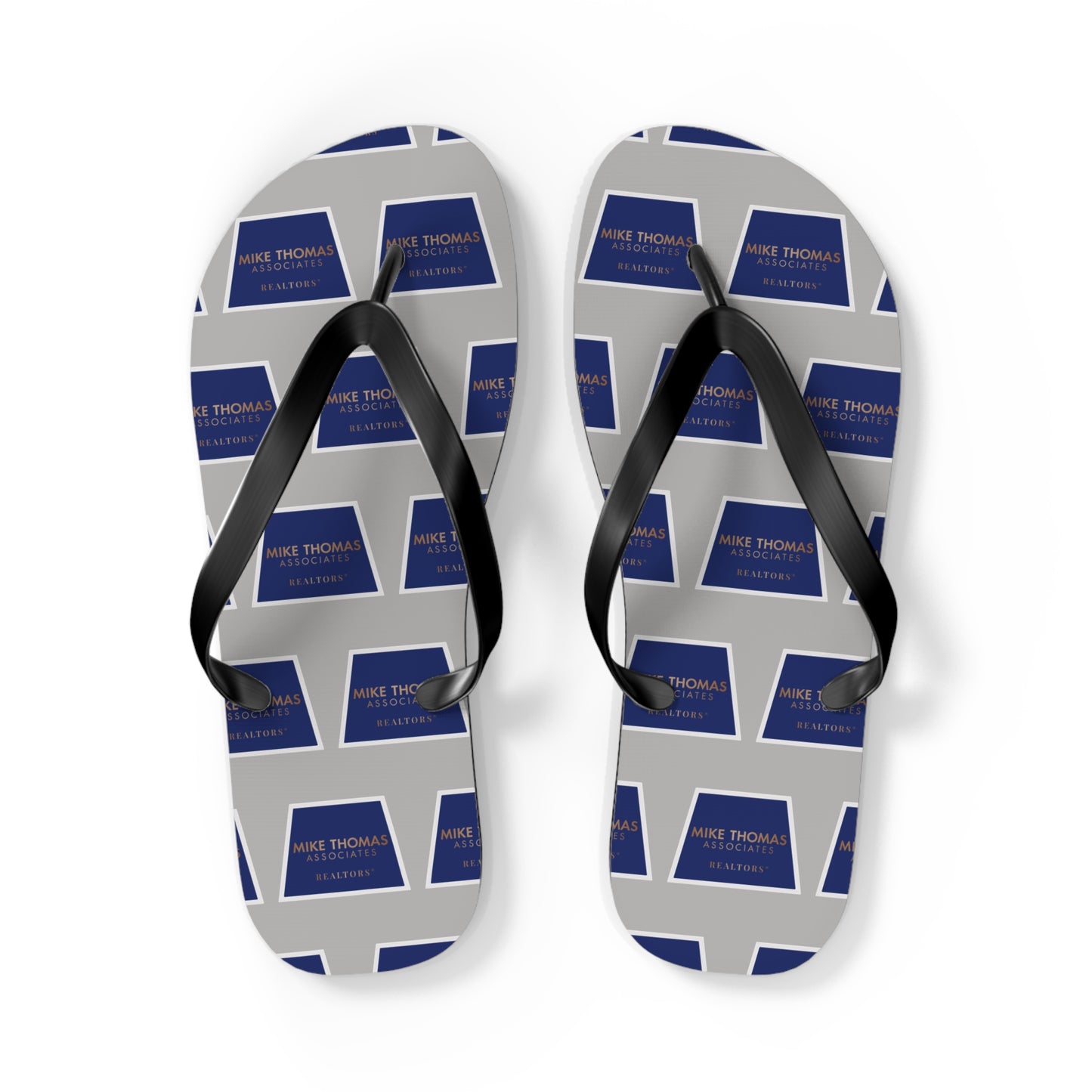 Personalized Flip Flops - Custom Sandals for Summer Fun - Light Gray Color