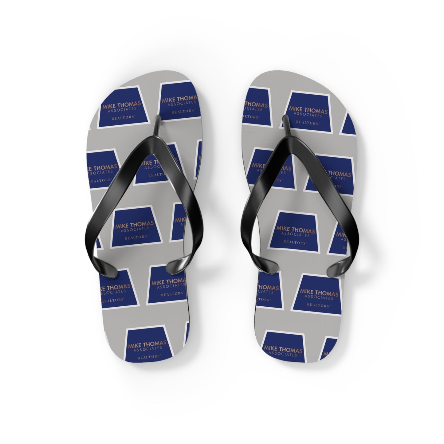 Personalized Flip Flops - Custom Sandals for Summer Fun - Light Gray Color