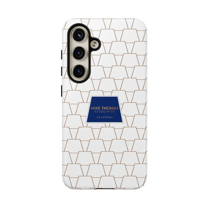 MTA Geometric White & Copper Pattern Phone Case - Tough Cases for Stylish Protection