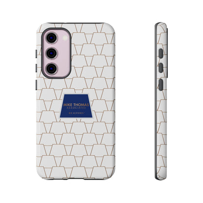 MTA Geometric White & Copper Pattern Phone Case - Tough Cases for Stylish Protection