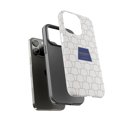 MTA Geometric White & Copper Pattern Phone Case - Tough Cases for Stylish Protection