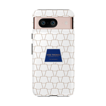 MTA Geometric White & Copper Pattern Phone Case - Tough Cases for Stylish Protection