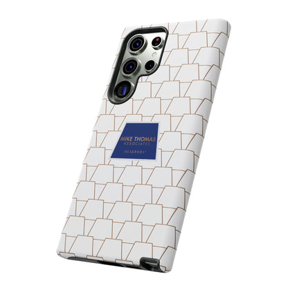 MTA Geometric White & Copper Pattern Phone Case - Tough Cases for Stylish Protection