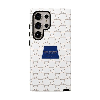 MTA Geometric White & Copper Pattern Phone Case - Tough Cases for Stylish Protection