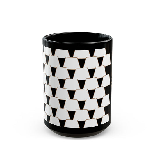 Modern MTA Geometric Black Mug for Realtors | 11oz & 15oz