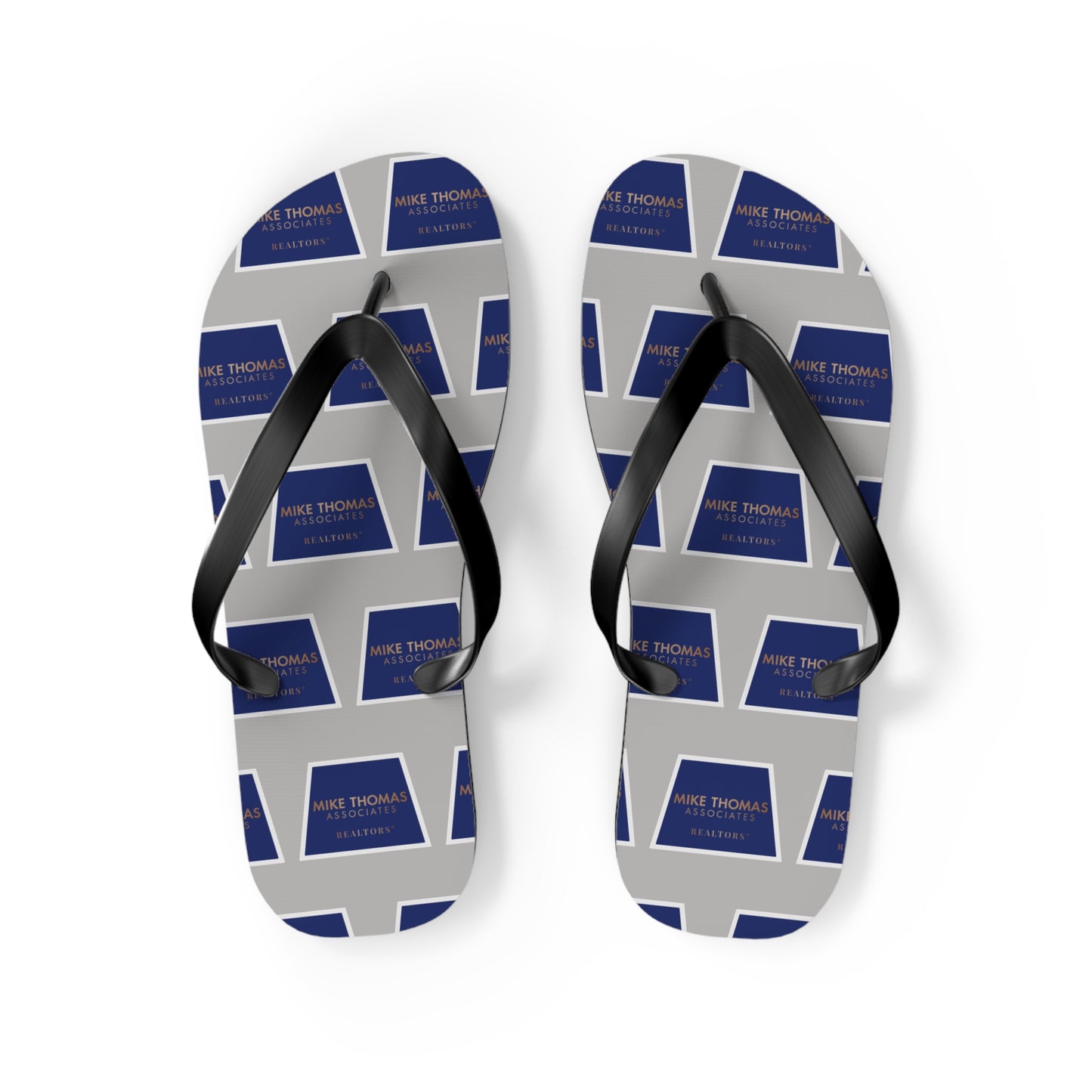 Personalized Flip Flops - Custom Sandals for Summer Fun - Light Gray Color