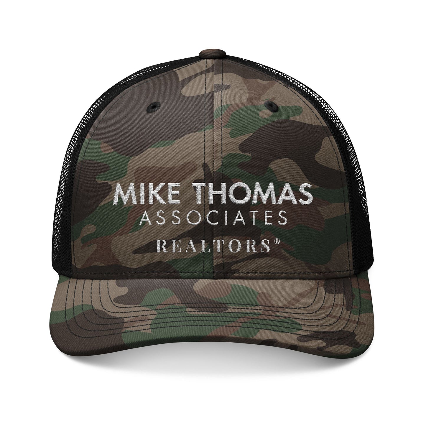 Camouflage Trucker Hat - Stylish Embroidered Mike Thomas Cap