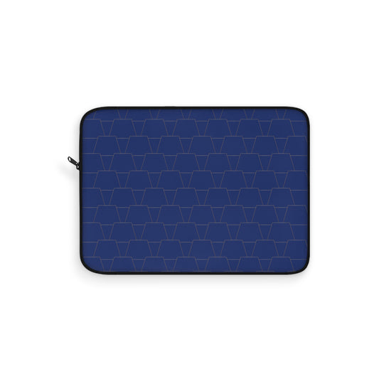 Stylish Navy Laptop Sleeve with Geometric Pattern
