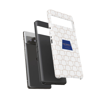 MTA Geometric White & Copper Pattern Phone Case - Tough Cases for Stylish Protection