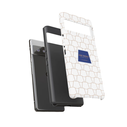 MTA Geometric White & Copper Pattern Phone Case - Tough Cases for Stylish Protection