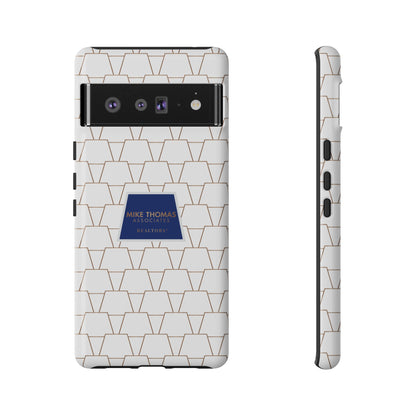 MTA Geometric White & Copper Pattern Phone Case - Tough Cases for Stylish Protection