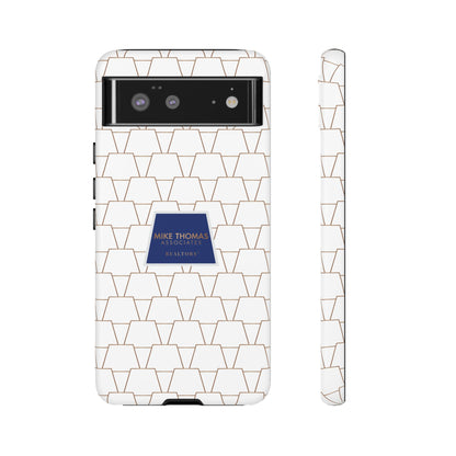 MTA Geometric White & Copper Pattern Phone Case - Tough Cases for Stylish Protection