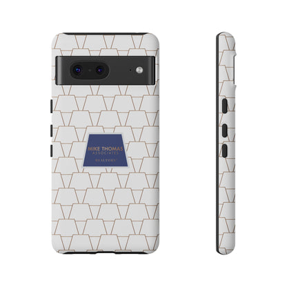 MTA Geometric White & Copper Pattern Phone Case - Tough Cases for Stylish Protection
