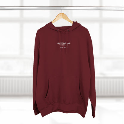 Unisex Cozy Minimalist Hoodie with multiple colors and Mike Thomas logo