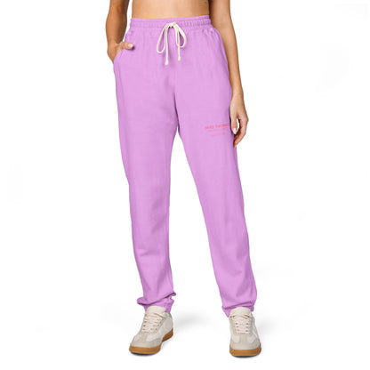 Cozy Women Garment-Dyed Sweatpants – Mike Thomas Pink Logo