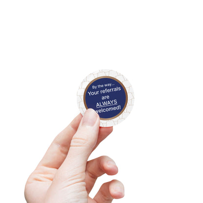 Custom Round Sticker Labels for Referrals, Business Branding Stickers, Reward Stickers, Marketing Labels, Personalized Labels