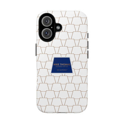 MTA Geometric White & Copper Pattern Phone Case - Tough Cases for Stylish Protection