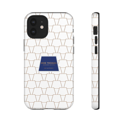 MTA Geometric White & Copper Pattern Phone Case - Tough Cases for Stylish Protection