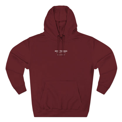 Unisex Cozy Minimalist Hoodie with multiple colors and Mike Thomas logo