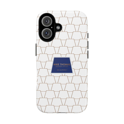 MTA Geometric White & Copper Pattern Phone Case - Tough Cases for Stylish Protection