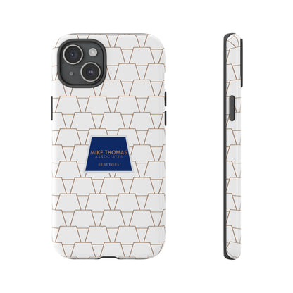 MTA Geometric White & Copper Pattern Phone Case - Tough Cases for Stylish Protection