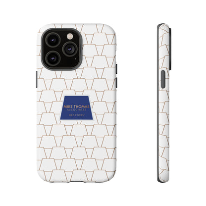 MTA Geometric White & Copper Pattern Phone Case - Tough Cases for Stylish Protection