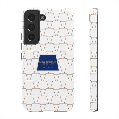 MTA Geometric White & Copper Pattern Phone Case - Tough Cases for Stylish Protection