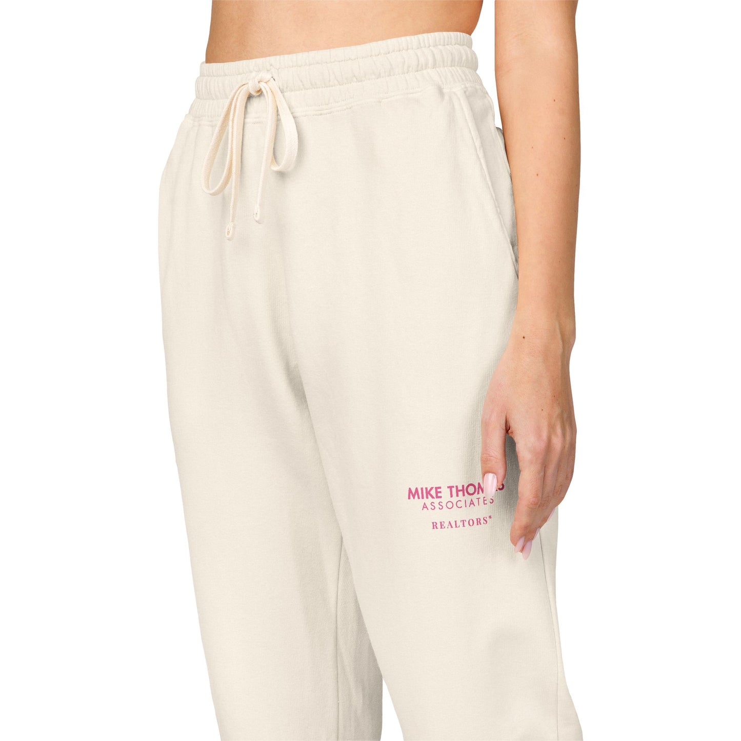 Cozy Women Garment-Dyed Sweatpants – Mike Thomas Pink Logo