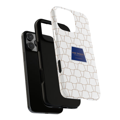 MTA Geometric White & Copper Pattern Phone Case - Tough Cases for Stylish Protection