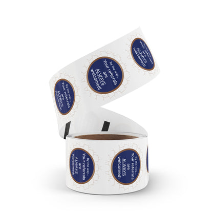 Custom Round Sticker Labels for Referrals, Business Branding Stickers, Reward Stickers, Marketing Labels, Personalized Labels
