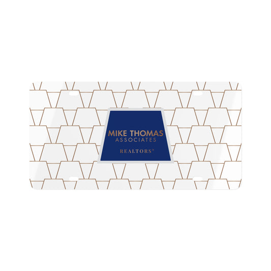 MTA Trapezoid Geometric License Plate - Customizable Car Accessory for Realtors