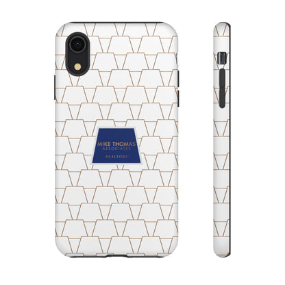 MTA Geometric White & Copper Pattern Phone Case - Tough Cases for Stylish Protection