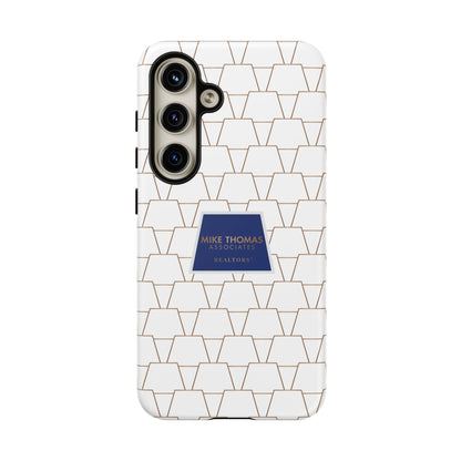 MTA Geometric White & Copper Pattern Phone Case - Tough Cases for Stylish Protection