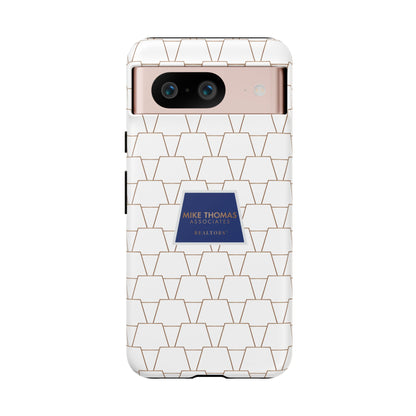 MTA Geometric White & Copper Pattern Phone Case - Tough Cases for Stylish Protection