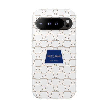 MTA Geometric White & Copper Pattern Phone Case - Tough Cases for Stylish Protection