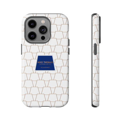 MTA Geometric White & Copper Pattern Phone Case - Tough Cases for Stylish Protection