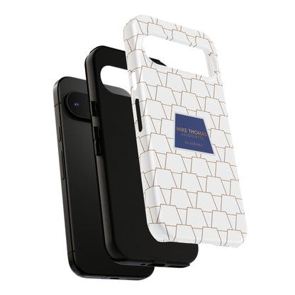MTA Geometric White & Copper Pattern Phone Case - Tough Cases for Stylish Protection