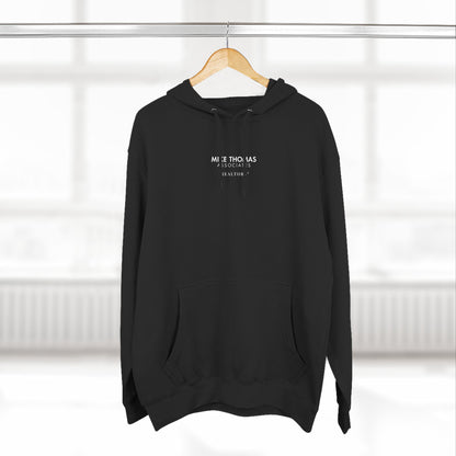 Unisex Cozy Minimalist Hoodie with multiple colors and Mike Thomas logo