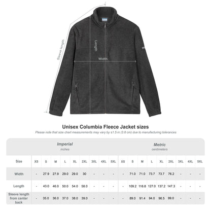 Columbia Cozy Unisex Fleece Jacket | MTA Embroidered | Perfect for Outdoor Activities, Winter Wear, Travel Gear