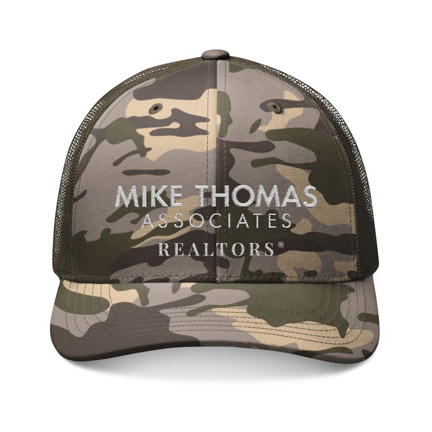 Camouflage Trucker Hat - Stylish Embroidered Mike Thomas Cap