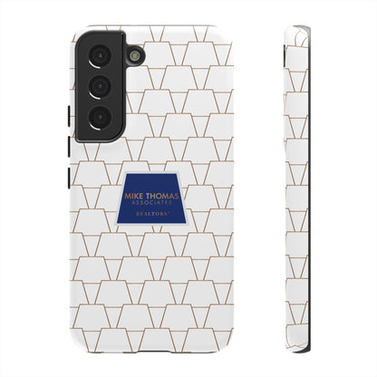 MTA Geometric White & Copper Pattern Phone Case - Tough Cases for Stylish Protection