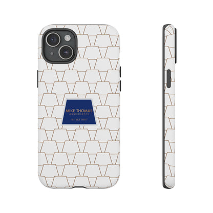 MTA Geometric White & Copper Pattern Phone Case - Tough Cases for Stylish Protection